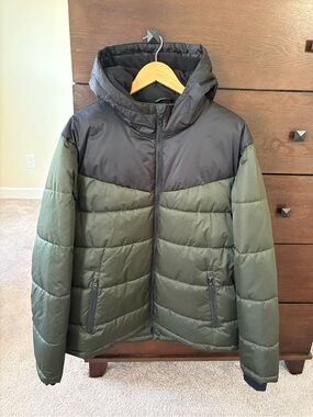 🚨George Olive Green Jacket with Black Label